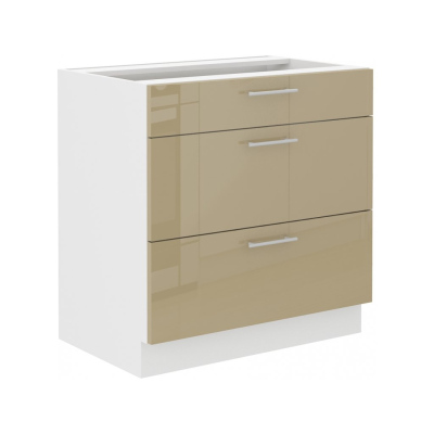 LAJLA alsó fiókos szekrény - szélesség 80 cm, cappuccino / fehér