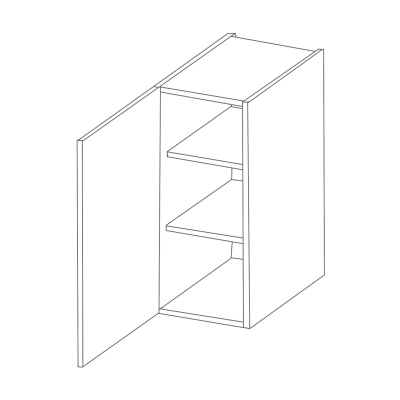 LAJLA felső konyhaszekrény - szélesség 30 cm, szürke / fehér