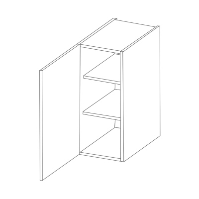 LAJLA felső konyhaszekrény - szélesség 40 cm, szürke / fehér
