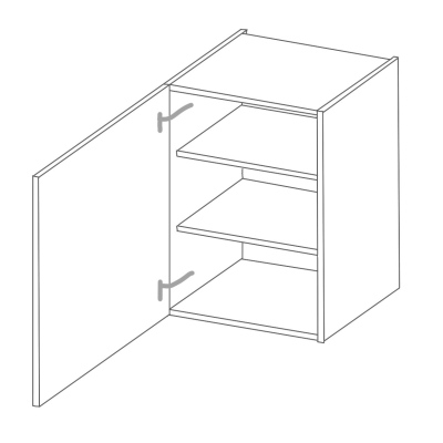LAJLA felső konyhaszekrény - szélesség 60 cm, szürke / fehér