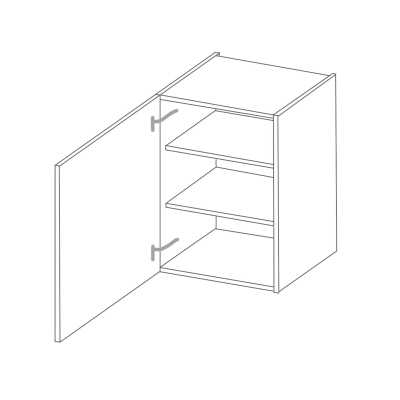 LAJLA felső konyhaszekrény - szélesség 60 cm, szürke / fehér