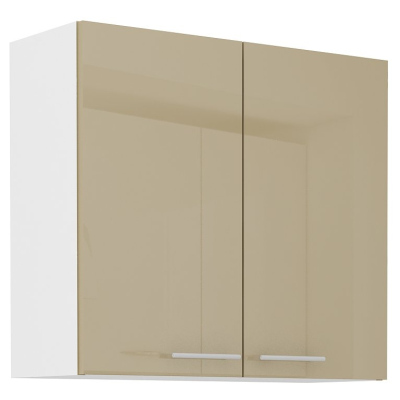 LAJLA felső konyhaszekrény - szélesség 80 cm, cappuccino / fehér
