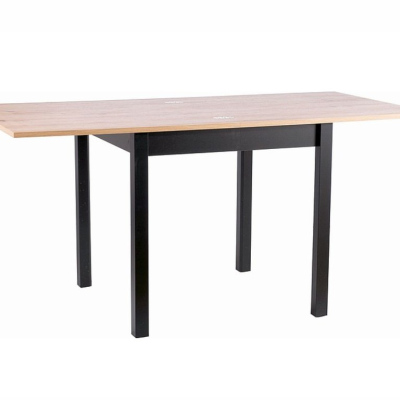HELMUT kihúzható étkezőasztal - 80x80, artisan tölgy / fekete