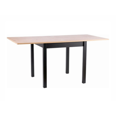 HELMUT kihúzható étkezőasztal - 80x80, artisan tölgy / fekete