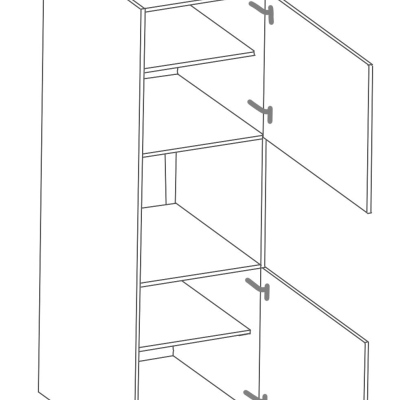 LAJLA beépített sütőhöz való konyhaszekrény - szélesség 60 cm, cappuccino / fehér