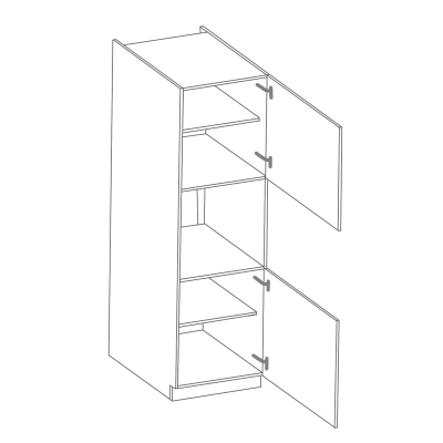 LAJLA beépített sütőhöz való konyhaszekrény - szélesség 60 cm, cappuccino / fehér