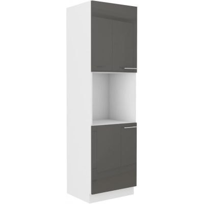 LAJLA beépített sütőhöz való konyhaszekrény - szélesség 60 cm, szürke / fehér