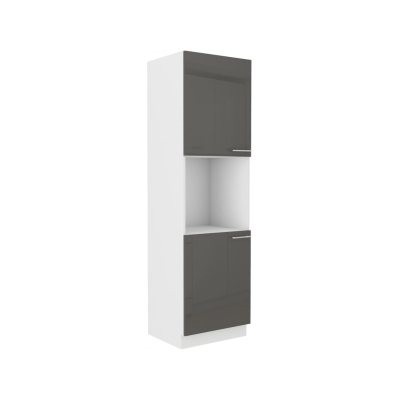 LAJLA beépített sütőhöz való konyhaszekrény - szélesség 60 cm, szürke / fehér