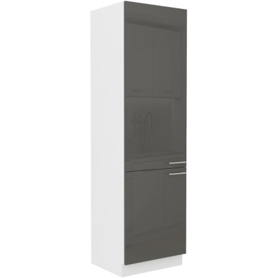 LAJLA élelmiszerszekrény - szélesség 60 cm, szürke / fehér