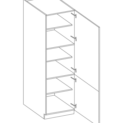 LAJLA élelmiszerszekrény - szélesség 60 cm, szürke / fehér
