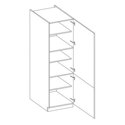 LAJLA élelmiszerszekrény - szélesség 60 cm, szürke / fehér