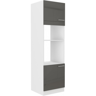 LAJLA beépített készülékekhez való szekrény - szélesség 60 cm, szürke / fehér