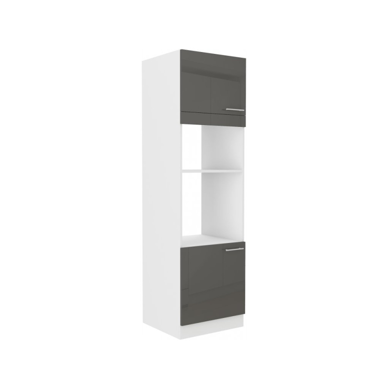 LAJLA beépített készülékekhez való szekrény - szélesség 60 cm, szürke / fehér