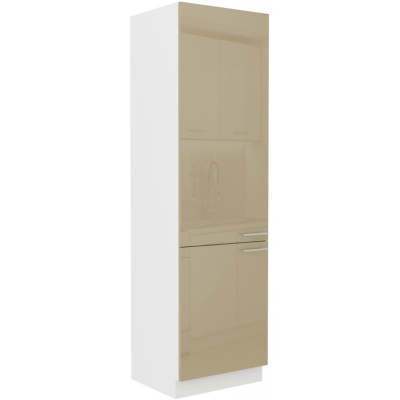 LAJLA beépített hűtőszekrényhez való szekrény - szélesség 60 cm, cappuccino / fehér