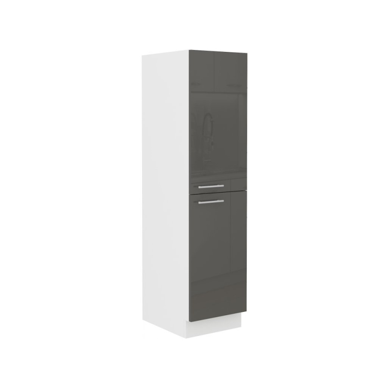 LAJLA magas szekrény - szélesség 30 cm, szürke / fehér