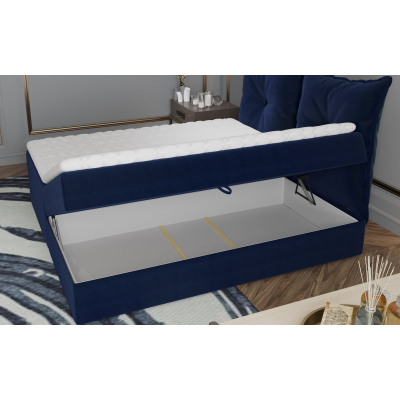 PINELOPI boxspring ágy - 160x200, sötétzöld