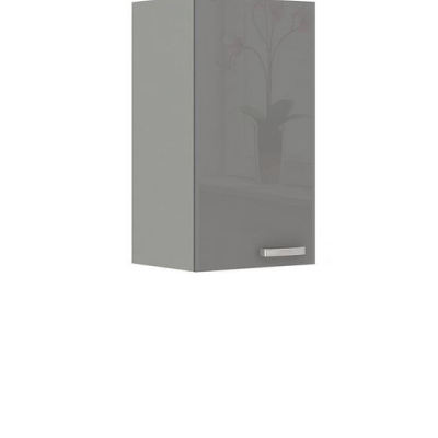 GENJI 3 panelkonyha 180/180 cm - fényes fehér / szürke + INGYENES tálalószekrény