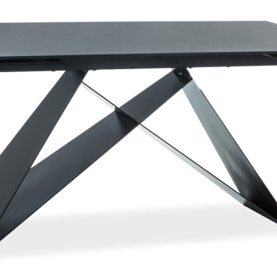 VIDOR 1 kihúzható étkezőasztal - 160x90, fekete