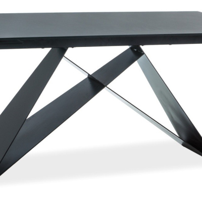VIDOR 1 kihúzható étkezőasztal - 160x90, fekete