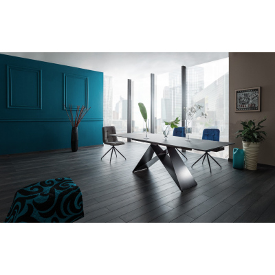 VIDOR 1 kihúzható étkezőasztal - 160x90, fekete