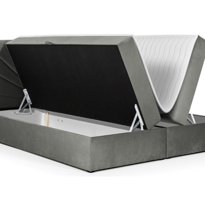 TOMASA 4 boxspring franciaágy 180x200 - kék + INGYENES topper