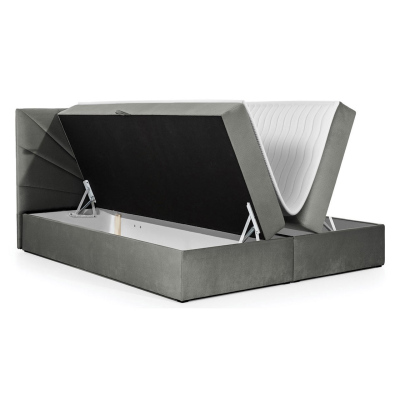 TOMASA 4 boxspring franciaágy 180x200 - kék + INGYENES topper