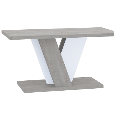 ANDREJ design dohányzóasztal - beton / fehér