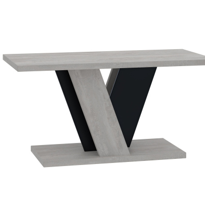 ANDREJ design dohányzóasztal - beton / fekete