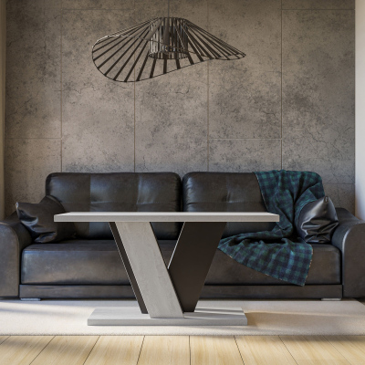 ANDREJ design dohányzóasztal - beton / fekete