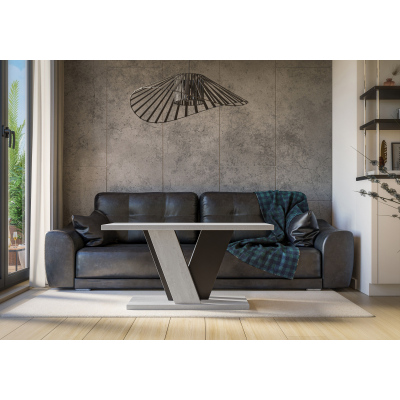 ANDREJ design dohányzóasztal - beton / fekete