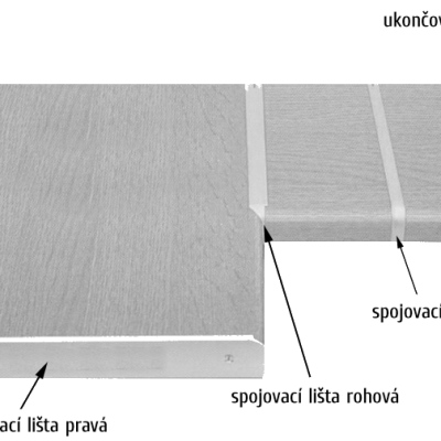 Sarokösszekötő léc UNI - 28 mm