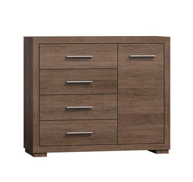 ITUNI kombinált komód - szélesség 108 cm, santana sötét tölgy