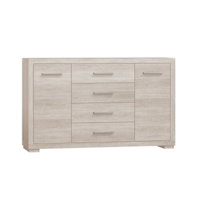 ITUNI kombinált komód - 148 cm széles, santana tölgy