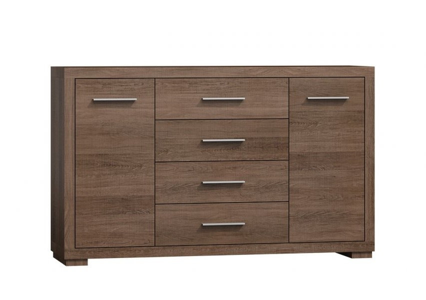 ITUNI kombinált komód - szélesség 148 cm, santana sötét tölgy