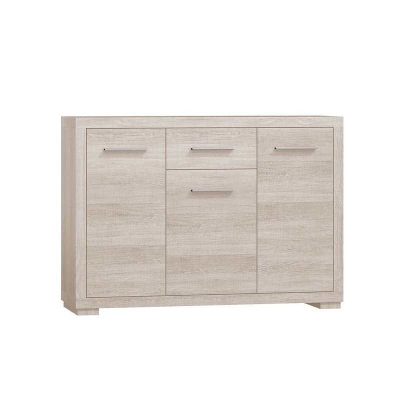ITUNI kombinált komód - 127 cm széles, santana tölgy
