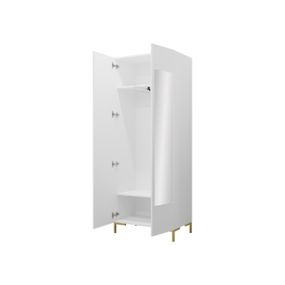 ANDORA gardróbszekrény 74 cm tükörrel - kraft tölgy / fekete