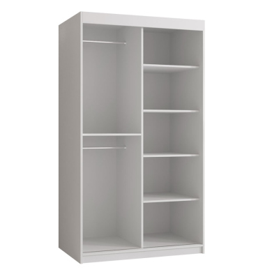 100 cm-es LONZO 1 gardróbszekrény - fehér