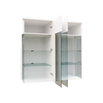 ANINA függesztett vitrinek - szélesség 90 cm, fehér / fekete