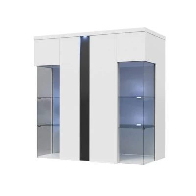 ANINA függesztett vitrinek - szélesség 90 cm, fehér / fekete