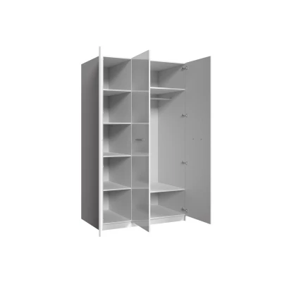 RENI gyerekszobai ruhásszekrény - szélesség 120 cm, fehér / lila