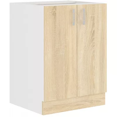Alsó kétajtós szekrény SABRYA - szélesség 60 cm, sonoma tölgy / fehér