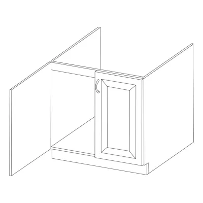 DAGA mosdószekrény - szélesség 80 cm, szarvasgomba tölgy / fehér