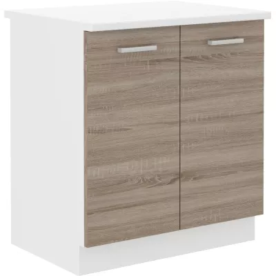 DAGA mosdószekrény - szélesség 80 cm, szarvasgomba tölgy / fehér