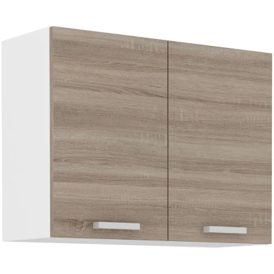 DAGA felső konyhaszekrény - szélesség 80 cm, szarvasgomba tölgy / fehér