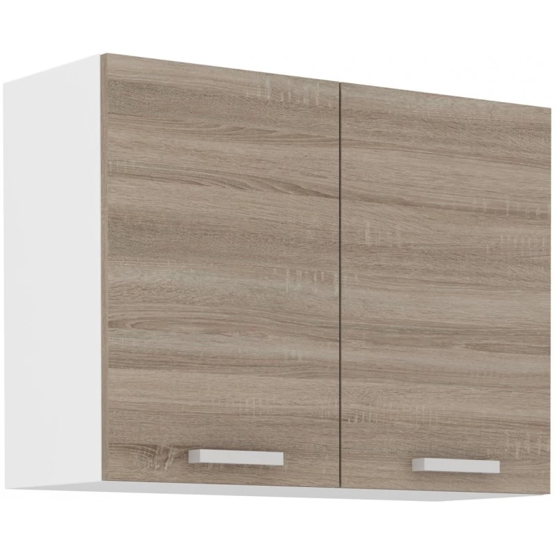 DAGA felső konyhaszekrény - szélesség 80 cm, szarvasgomba tölgy / fehér