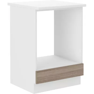 DAGA tűzhelyszekrény - szélesség 60 cm, szarvasgomba tölgy / fehér