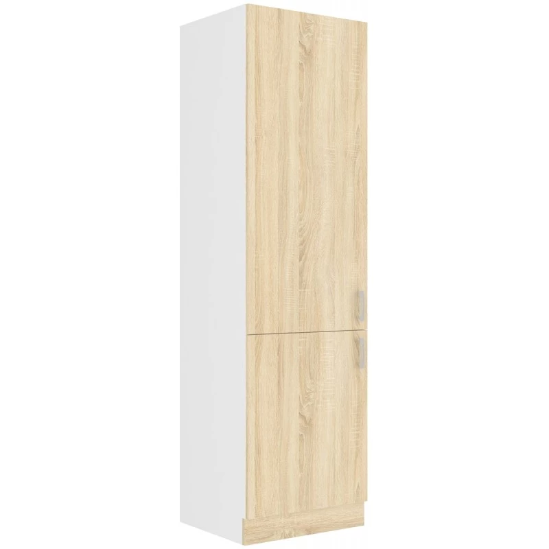 SABRYA élelmiszerszekrény - szélesség 60 cm, sonoma tölgy / fehér
