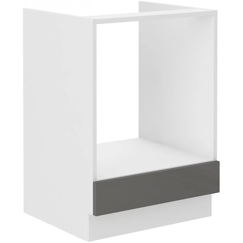 SAEED tűzhelyszekrény - szélesség 60 cm, szürke / fehér