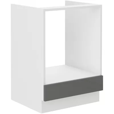 SAEED tűzhelyszekrény - szélesség 60 cm, szürke / fehér
