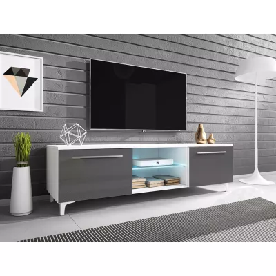 KERRI TV állvány - fehér / szürke
